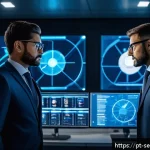 Home 19 사이버보안 위협 대응을 위한 최신 기술 동향 - A futuristic cybersecurity operations center with diverse professionals analyzing multiple transpare...