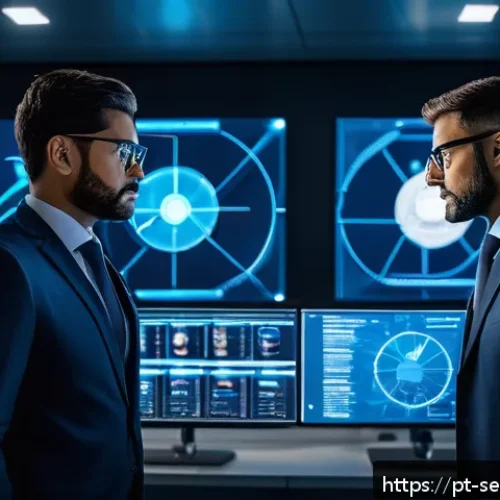Home 31 사이버보안 위협 대응을 위한 최신 기술 동향 - A futuristic cybersecurity operations center with diverse professionals analyzing multiple transpare...
